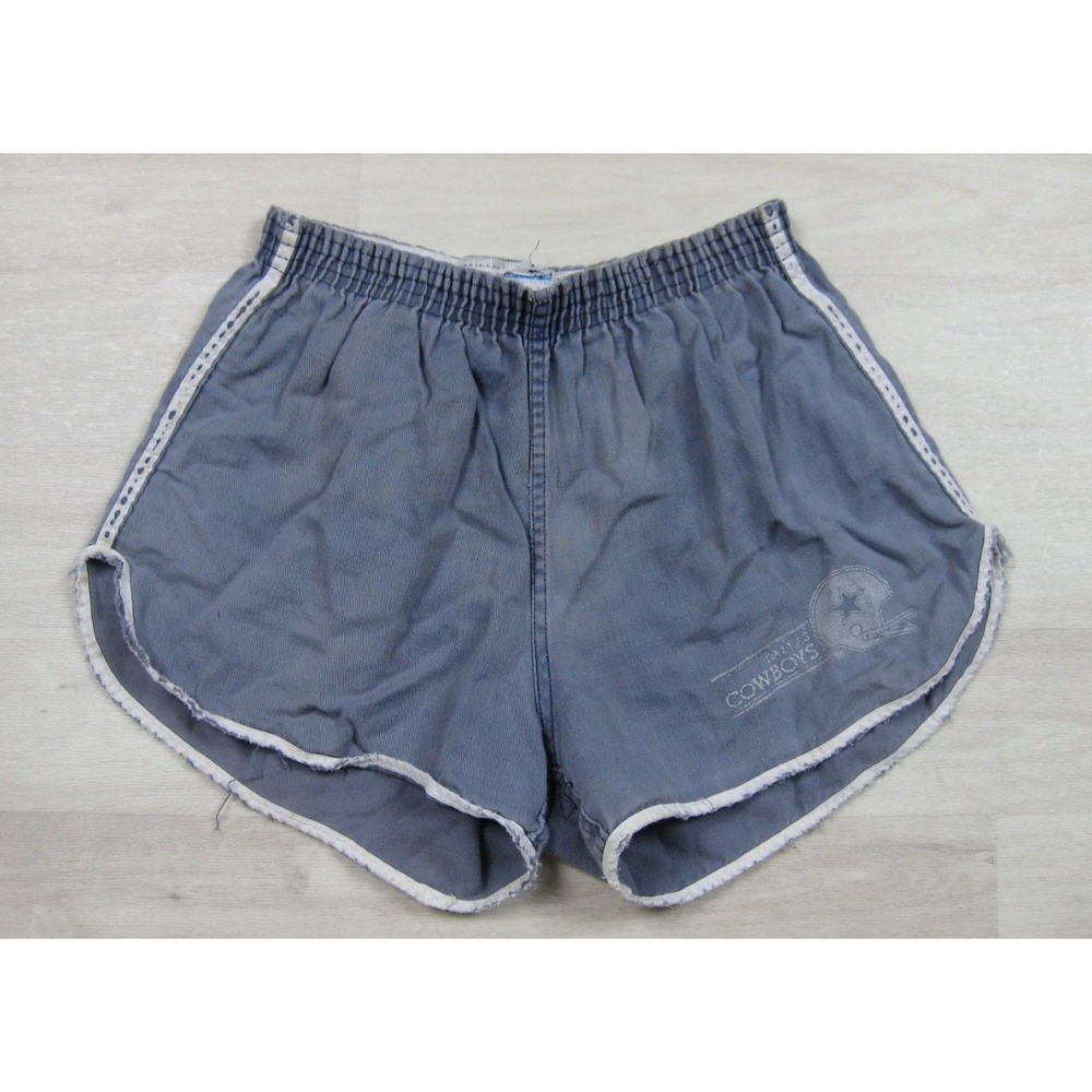 Vintage 70s Champion Blue Bar Track Shorts (M) Dallas Cowboys Football NFL USA